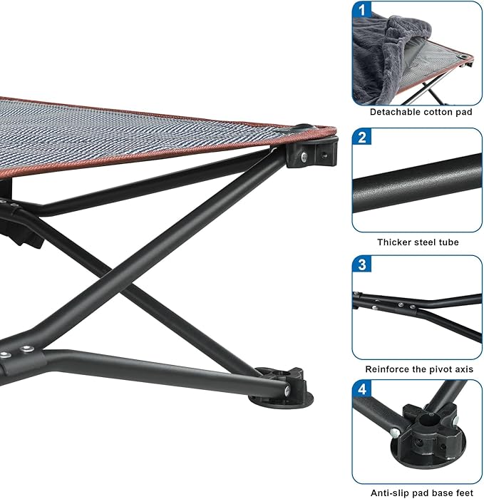 unp Raised Outdoor Dog Bed - 19 x 19 x 10 inch Dog Bed Folding, Washable Plush Cover & Carrying Bag - Cooling Elevated Pet Cot for Dachshund, Chihuahua... (Grey, S)