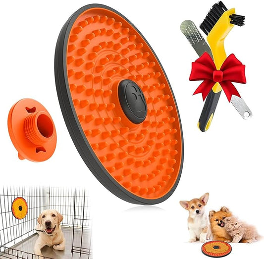 Dog Lick Mat, for Crate Training and Reducing Anxiety, Made of Natural Rubber, Promotes Healthy Feeding and Oral Hygiene