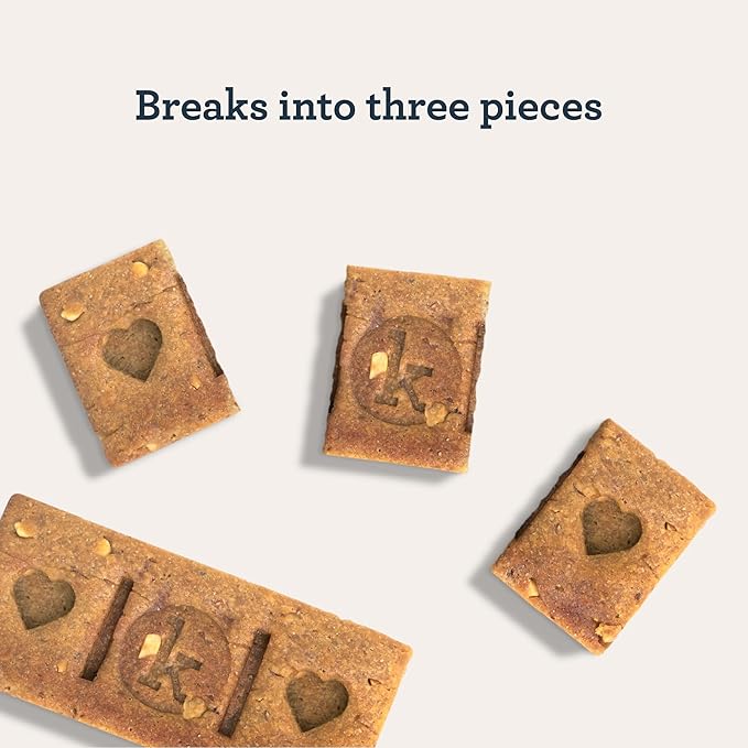 Kradle Bliss Bars for Dogs - Peanut Butter Flavored Calming - GABA L-Theanine - On The Go Packaging - Supports a Calm Demeanor - 12 Bars
