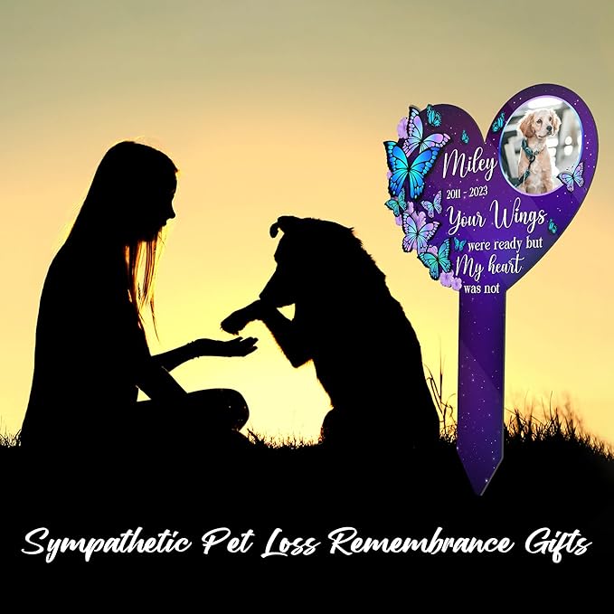 Personalized Cross Stake Pet Cemetery Memorial Pet Loss Sign Pet Plaque Garden Decor Garden Decor Funeral Keepsake Memorial Bereavement Gifts For Loss Of Pet Picture Gifts For Someone Lost Pet