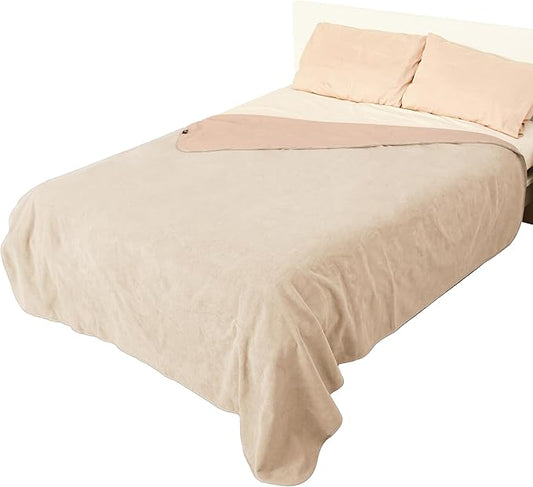 Catalonia Waterproof Blanket for Bed Intimacy, Reversible Fleece Bed Sofa Cover, Washable Liquid Proof Furniture Protector