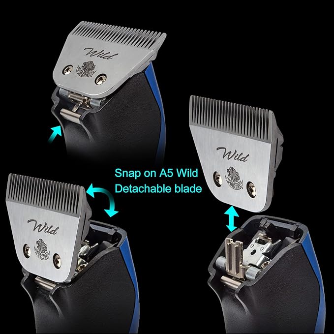 FURZONE Detachable Blade - 4FW Clipper Blade 3/8", Japanese Steel, Extra Durable, Compatible with Most Oster, Wahl A5 Clippers