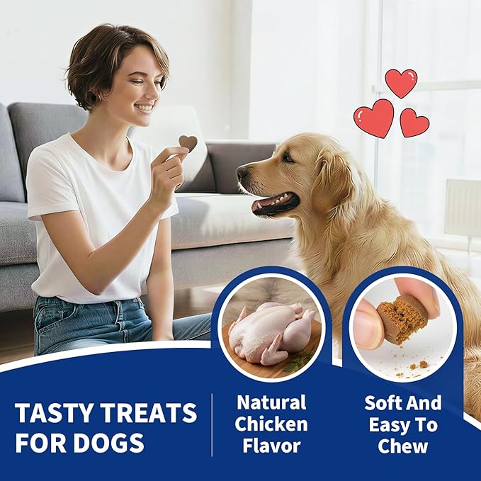 Dog Multivitamin Chewable Dog Vitamins and Supplements with MSM & Glucosamine, Omegas 3 for Gut Health Joint Support Skin & Coat Heart Health Digestion Immune System - Chicken Flavored, 90 Ct