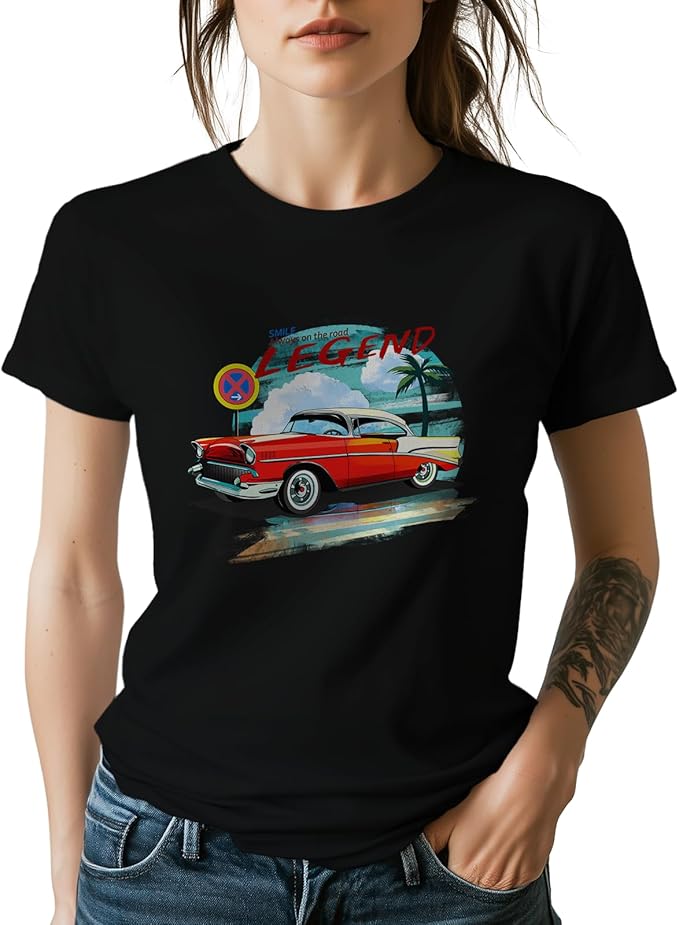 Womens Cotton Short Sleeve Graphic T-Shirts Round Neck Casual Tops for Trendy Fashion Graphic Print Tees