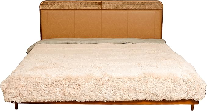 Waterproof Dog Bed Cover, Dog Pad Soft Plush Pet Blanket with Anti-Slip Back for Bed Couch Sofa, Furniture Protector for Small, Medium and Large Dogs and Cats (Beige, 82"x102")