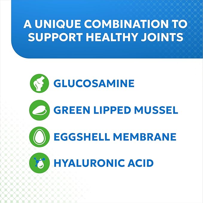 Nutramax Cosequin Elements Dog Joint Health Supplement with Glucosamine, Green Lipped Mussel, Omega-3s, Eggshell Membrane, Hyaluronic Acid, & Postbiotics, 75 Tasty Chewable Tablets for Dogs