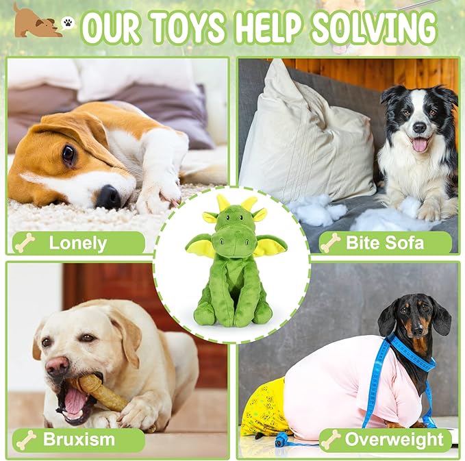 Squeaky Dog Toys Plush Dog Toy with Crinkle Paper Stuffed Durable Dog Chew Toys for Small Middle and Large Dogs