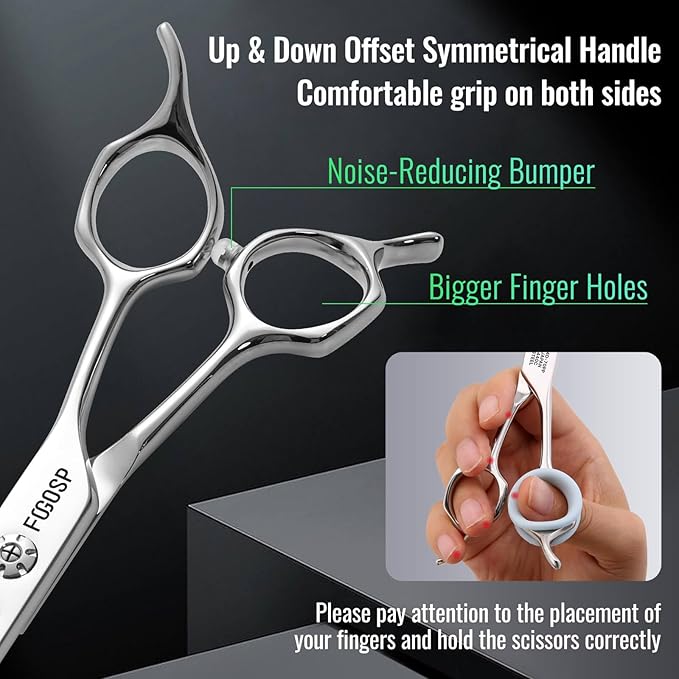 Magic Curved Natural Chunkers Dog Grooming Scissors Professional 7'' Pointy-tongued Curved Thinning Shears for Pet Cat Shih Tzu, Schnauzer 70% Thinning Rate Japan 440C 37 Teeth