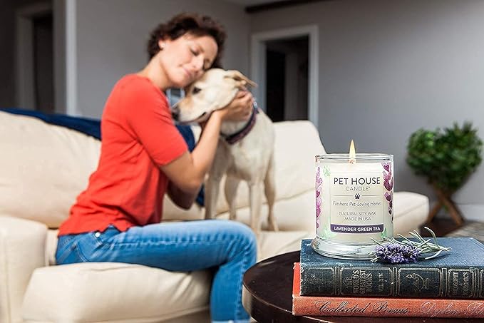 One Fur All Pet House Christmas Candles, Long Lasting, Clean Burning, Soy Wax Scented Pet Odor Candles, Sugar Cookie