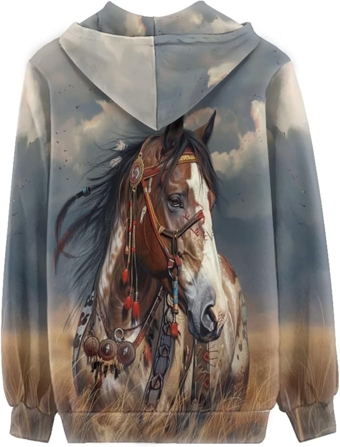 WELLFLYHOM Women Y2K Hoodie Zip Up Sweatshirt Vintage Jackets Hooded Cardigan