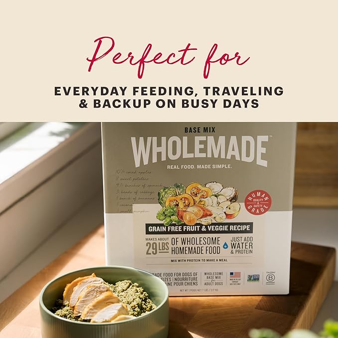 The Honest Kitchen Wholemade™ Dehydrated Grain Free Fruit & Veggie Base Mix Dog Food (Just Add Protein), 7 lb Box