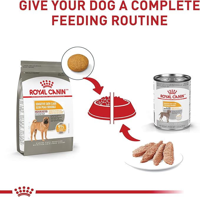 Royal Canin Canine Care Nutrition Medium Sensitive Skin Care Adult Dry Dog Food, 6 lb Bag