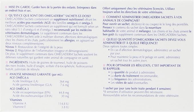Virbac Omegaderm EZ Dose, Small Dog/Cat, 28 Count, 4 mL