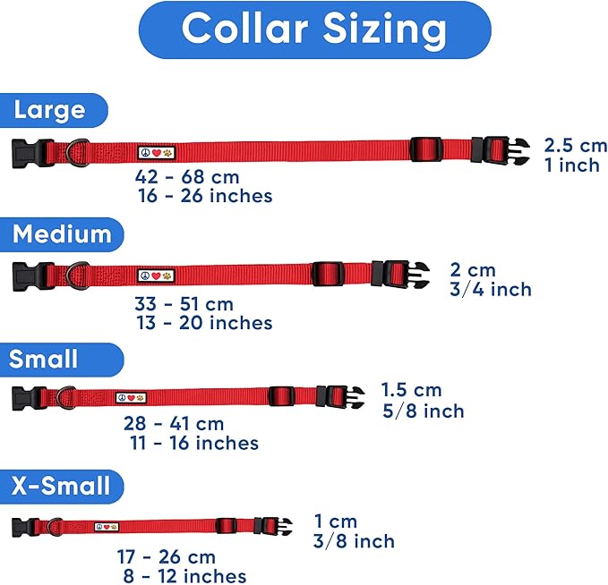 Pawtitas Dog Collar for Small Breeds - Adjustable, Heavy Duty, Waterproof With Quick-Release Buckle - Black