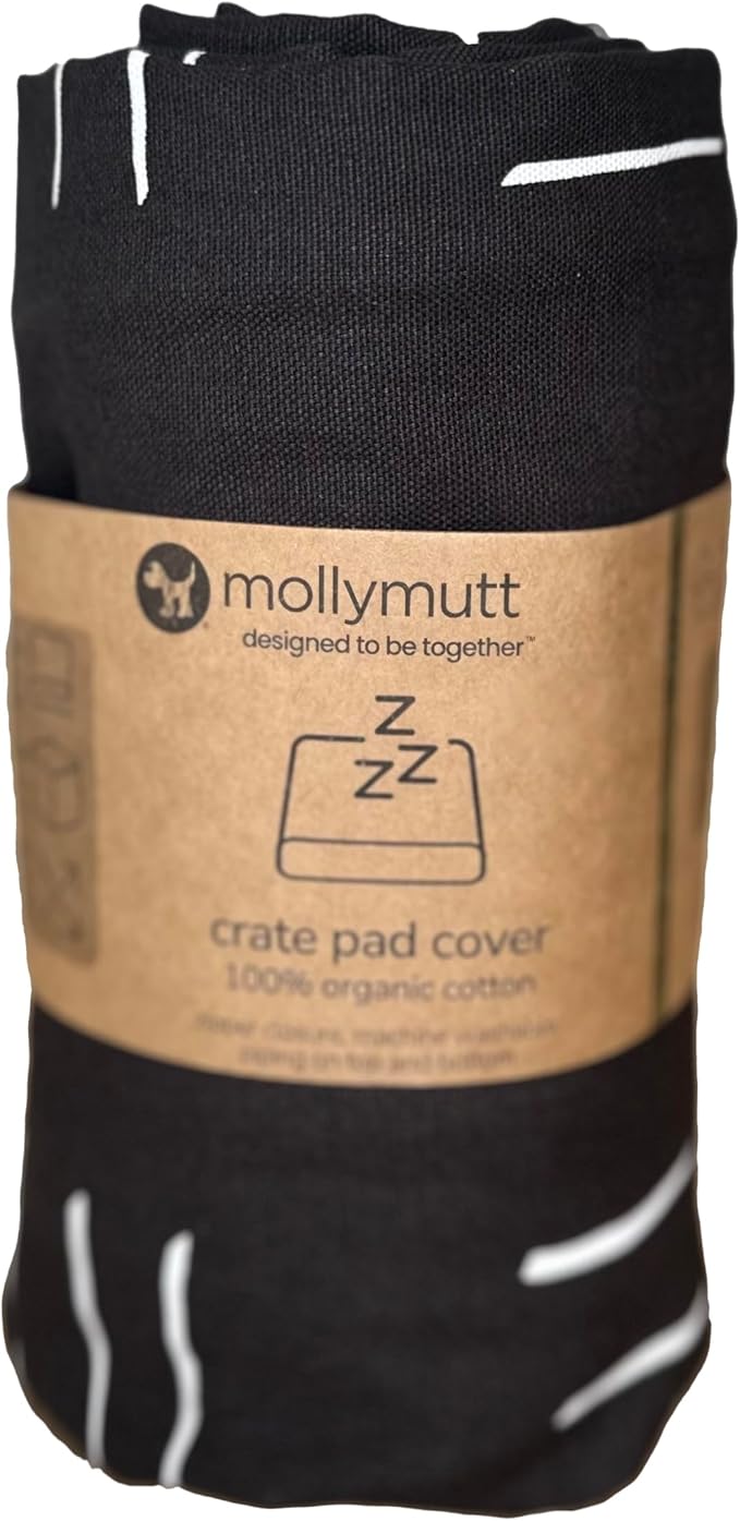 Molly Mutt Dog Crate Pad Cover, 100% Cotton Canvas Cover for Dog or Puppy Crate Bed, Durable, Washable, and Free of Harmful Chemicals, Pre-Shrunk, 54"x37"x2.5", Dreams