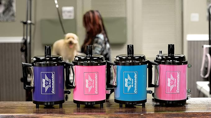 METROVAC AFTD-3V Air Force Commander Variable Speed Pet Grooming Dryer Pink | High Velocity Dog Hair Blower 4.0 HP USA