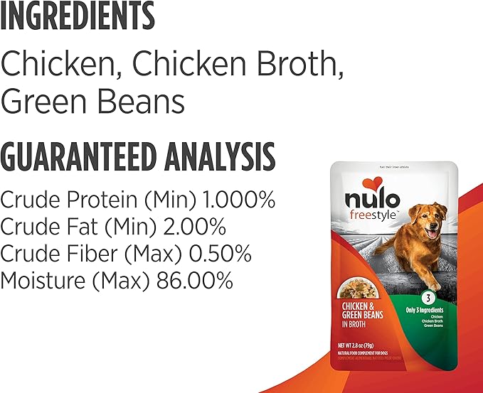 Nulo Freestyle Variety Flavor Real Meat Grain-Free Premium Puppy & Dog Food Topper, 2.8 Ounce (Pack of 6)