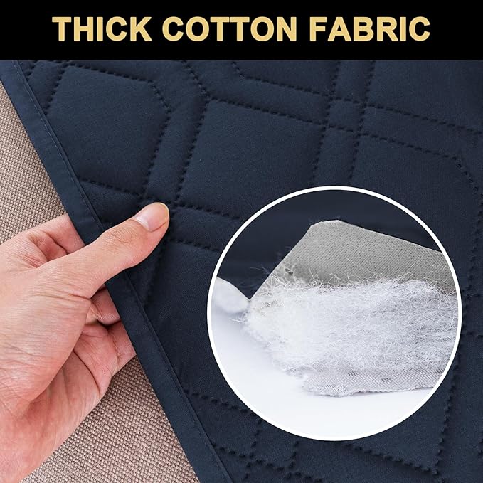 PrinceDeco Waterproof Dog Blanket Pet Bed Cover for Furniture Bed Couch Sofa Loveseat Non-Slip Back(52x82 Inch,Navy)