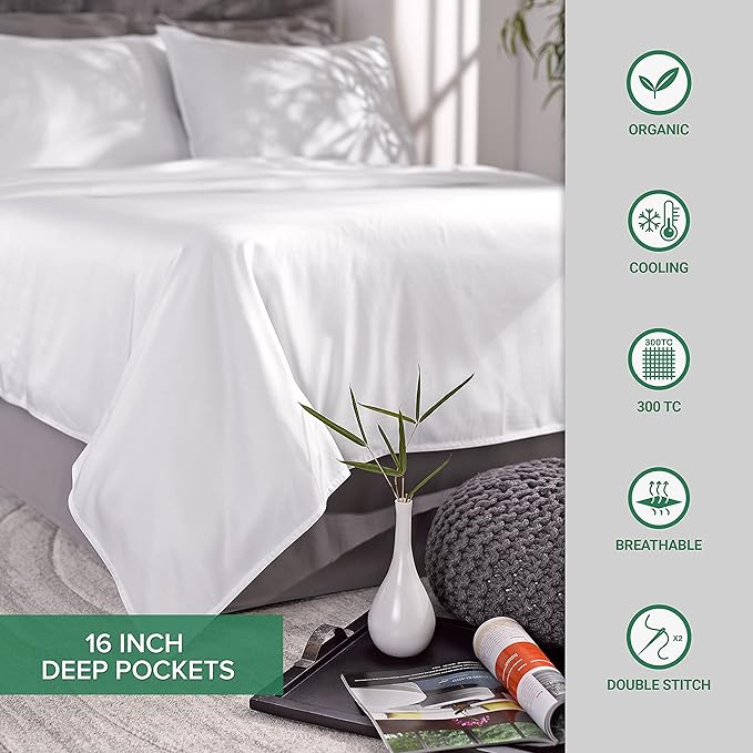 Pure Bamboo King Sheets, Genuine 100% Organic Viscose Derived from Bamboo Bed Sheet Set, Luxuriously Soft & Cooling, Double Stitching, 2 Year Quality Promise (King, Terracotta)
