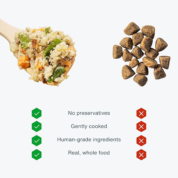 JustFoodForDogs Puppy Frozen Fresh Dog Food Variety Pack, Complete Meal or Dog Food Topper, Fish & Chicken Human Grade Dog Food Recipes, 18oz (Pack of 7)