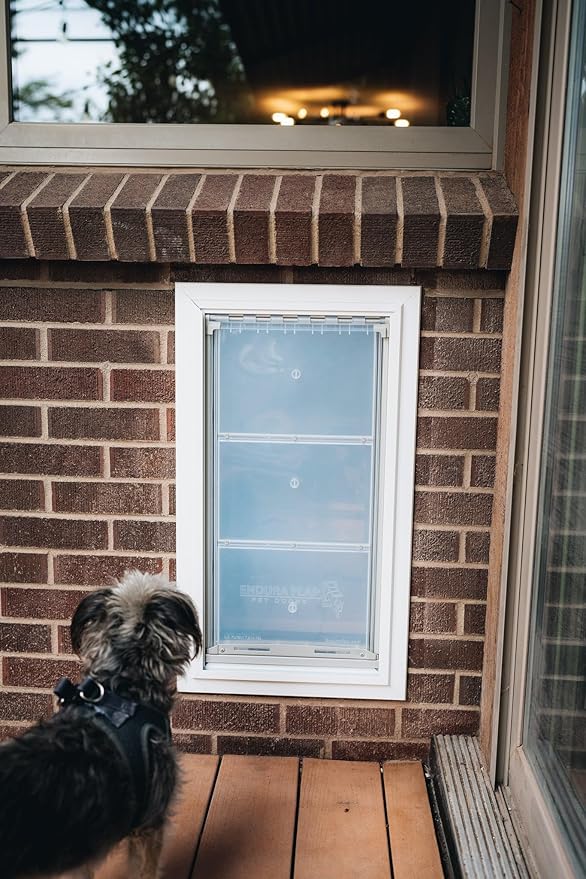 Endura Flap Pet Door for Walls in White | Energy-Efficient Single Flap Design for Wall Installations | All-Weather Protection with All-Metal Telescoping Tunnel | White, XL, Single Flap