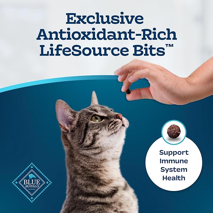 Blue Buffalo Tastefuls Natural Dry Food for Adult Indoor Cats, Salmon & Brown Rice Recipe, 3-lb. Resealable Bag