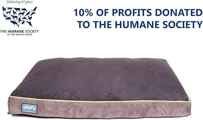 5-inch Thick Orthopedic Dog Bed | Pure Premium Shredded Memory Foam Ideal for Aging Dogs | Waterproof Removable Washable Cover