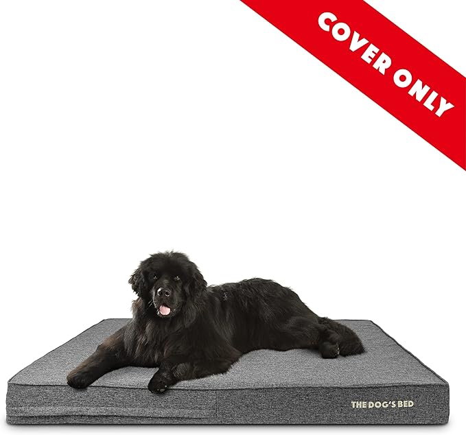 The Dog's Bed Replacement Outer Cover ONLY (Outer Cover ONLY - NO Bed, NO Waterproof Inner) for The Dog's Bed, Washable Poly-Linen Fabric, XXXL 6 Inches (Grey)