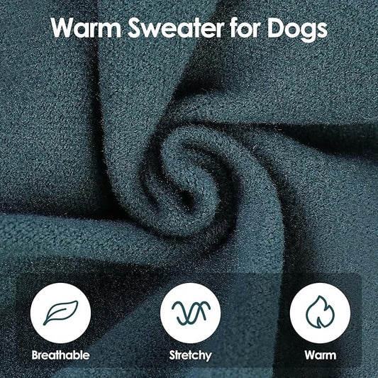 SUNFURA Hair Sticky Cat Clothes, Cat Sweater for Cats Only, 4-Legged Fleece Sweaters Kitten Pajamas Reduce Shedding Fur, Warm Pullover Shirts for Cats, Green S