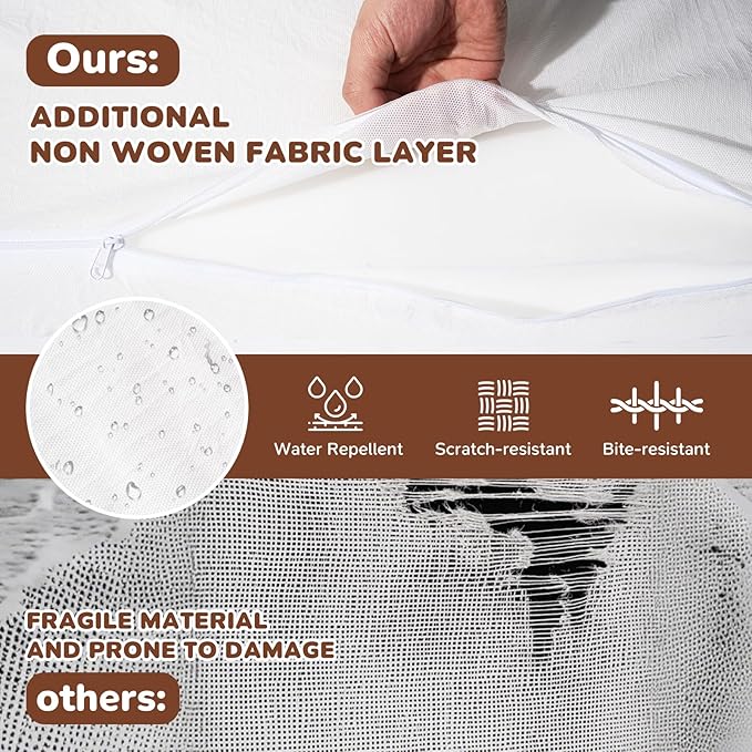 Foldable Human Dog Bed for Adults, Fluffy Human Sized with Blanket, Orthopedic Washable Dog Bed with Memory Foam and Water Repellent Liner Large for Pet (Brown, Family Size (79*44*12 inch))