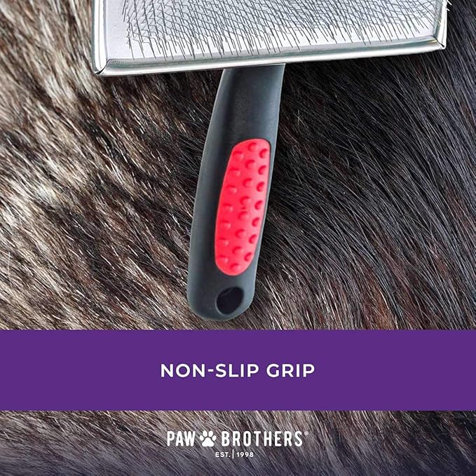 RYAN'S PET SUPPLIES Dog Slicker Brush + Spray Bundle - Hair Brush for Long Haired Dogs Grooming, Detangling, Conditioning - Poodle, Goldendoodle, Labradoodle, Doodle Breed Owners