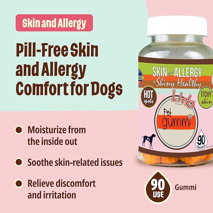 Licks - Dog Skin & Allergy - Vitamin Gummis - 90 Use