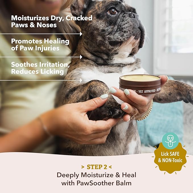 Natural Dog Company Paw Soother Travel Stick 0.15 oz – Pocket-Size Balm with Coconut & Hempseed Oils, Calendula & Vitamin E – Soothes Dry, Cracked Paw Pads – Lick-Safe, Vegan