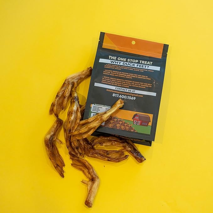 Duck Feet Dog Treats - Single Bag - 12 Pieces - 100% Sourced and Made in USA