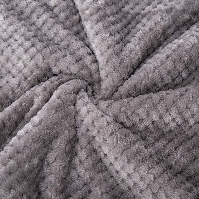 Fuzzy Dog Blanket or Cat Blanket or Pet Blanket, Warm and Soft, Plush Fleece Receiving Blankets for Dog Bed and Cat Bed, Couch, Sofa, Travel and Outdoor, Camping (Blanket (24" x 32"), DG-Flint Gray)