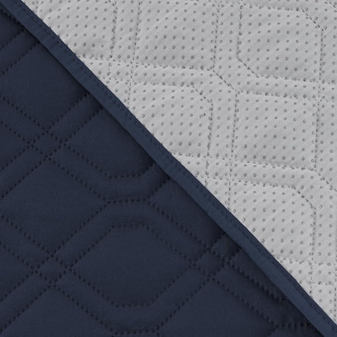 PrinceDeco Waterproof Dog Blanket Pet Bed Cover for Furniture Bed Couch Sofa Loveseat Non-Slip Back(52x82 Inch,Navy)
