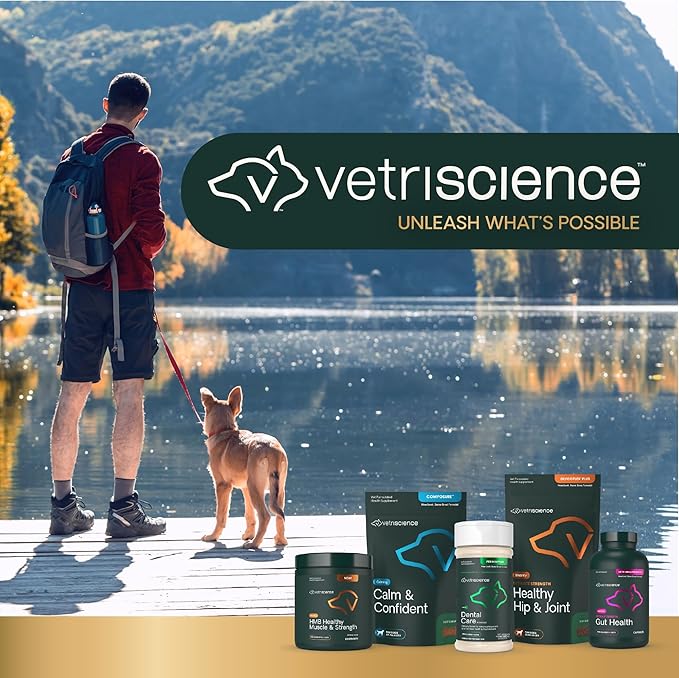 VetriScience Calm & Confident Chews, Composure Clinically Tested Calming and Anxiety Supplement for Dogs, Reduce Stress and Fear, for Thunderstorms, Fireworks and Travel, Peanut Butter, 120 Count