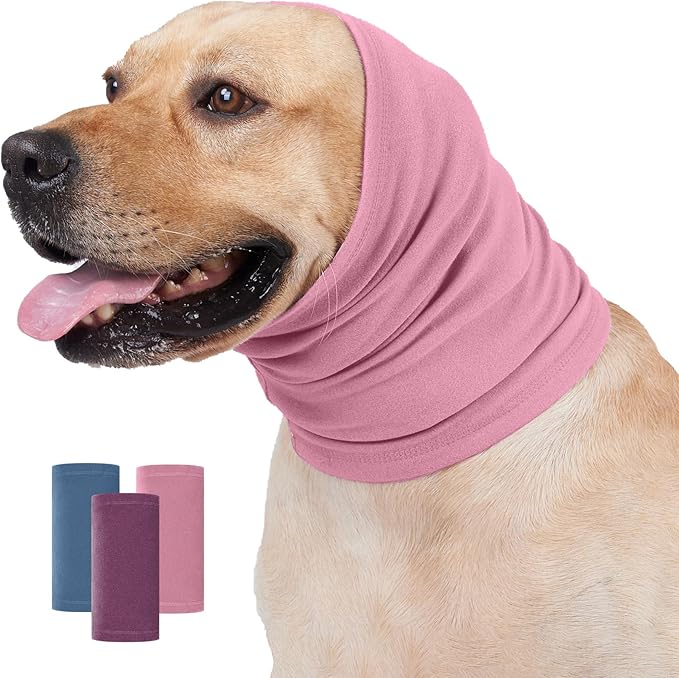 Nanaki Dog Calming Hoodie with Ear Wraps for Anxiety Relief - Ear Protection for Dogs during Fireworks, Warp, or Grooming