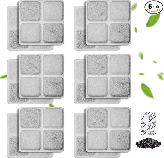 12-Pack Pet Food Desiccant Bag Replacement Compatible with PETLIBRO Automatic Cat & Dog Feeders, Keep Pet Food Dry & Fresh, Fits Model PLAF001, 002, 005, 006, 101, 103, 203 & 301