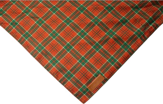 Realeaf Christmas Dog Bandanas 2 Packs, Reversible Red Green Plaid Dog Scarf, Xmas Pet Bandana for Boy and Girl, Premium Durable Fabric, Holiday Check Bandana for Small and Medium Dogs Pets (Small)