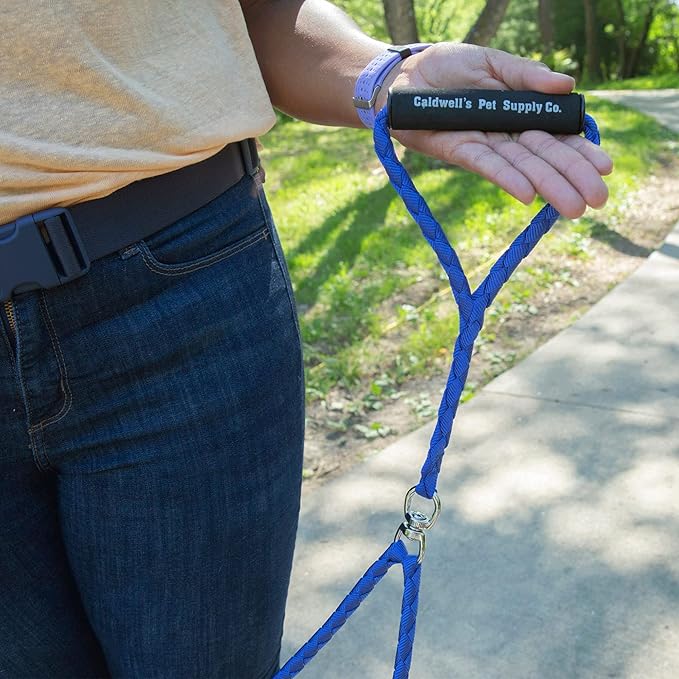 Caldwell's Pet Supply Co. Dual Dog Leash, Double Dog Leash for Two Dogs, Tangle Free, Heavy Duty Double Ended Tandem Leashes with Padded Handle, Tangle-Free Swivel, for Small, Medium or Large Dogs