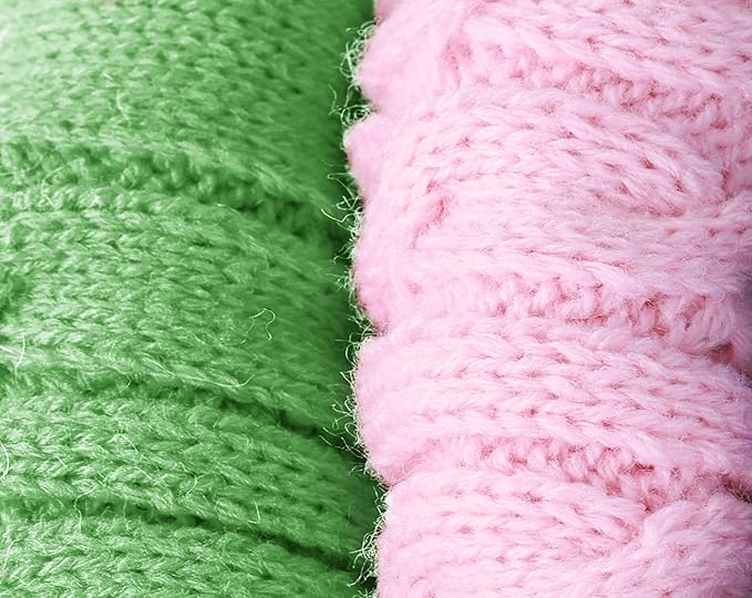 2 Pack Dog Sweaters for Small Dogs - Puppy Medium Warm Clothes in Winter, Turtleneck Pullover Design for Boy Girl Pet, Doggie, Cat, Kitten Chihuahua Bulldog Pug Beagles (XS, Pink, Green)