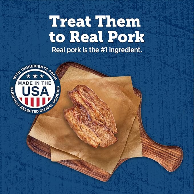 Blue Buffalo True Chews Dog Treats, Made in The USA with Natural Ingredients, Pork and Chicken Sausage Recipe, 14-oz Bag