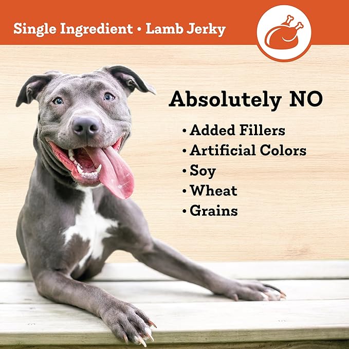 Colorado Naturals Lamb Jerky Strips Dog Treats, 16 oz – All-Natural, Made in USA, No Fillers or Preservatives – Rich in Vitamins and Minerals
