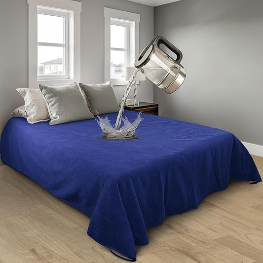Catalonia Waterproof Blanket for Bed Intimacy, Reversible Fleece Bed Sofa Cover, Washable Liquid Proof Furniture Protector