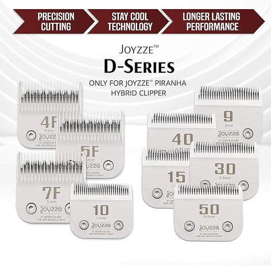 D Series Clippers Blades - Premium Quality, Compatible with Piranha Clippers Only - Achieve Professional Pet Grooming,Ideal for Trimming and All Hair Types -Dog Grooming Blades (D Series #40)