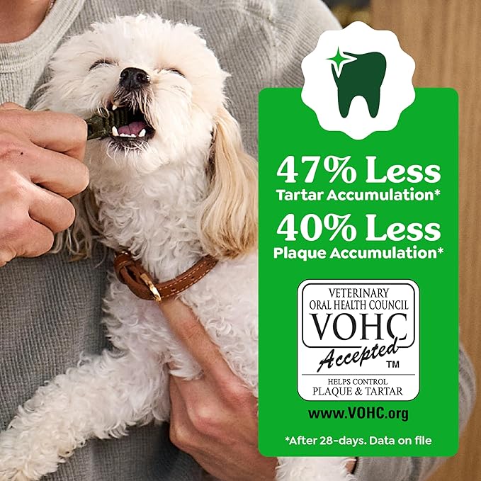 Greenies Veterinarian-Recommended Adult Natural Dental Dog Treats Large Size, Original Flavor, 6 oz. Pack, 4 Count