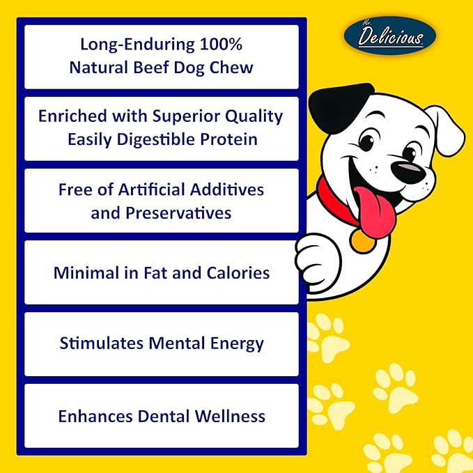 Mr. Delicious Bully Sticks for Dogs, 10 Count, 12 Inch Medium, Consistent Thickness, All Natural, Grass Fed, Rawhide-Free, Single Ingredient, Long Lasting Dog Chews