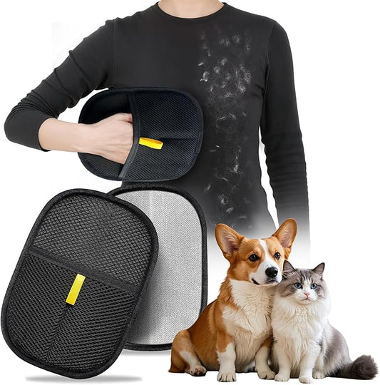 Pet Hair Removal Glove for Dogs and Cats - Magic Brush for Cat and Dog Fur Removal on Upholstery, Clothes, Car Seats - Fast & Easy Pet Hair Mitt for Shedding Control