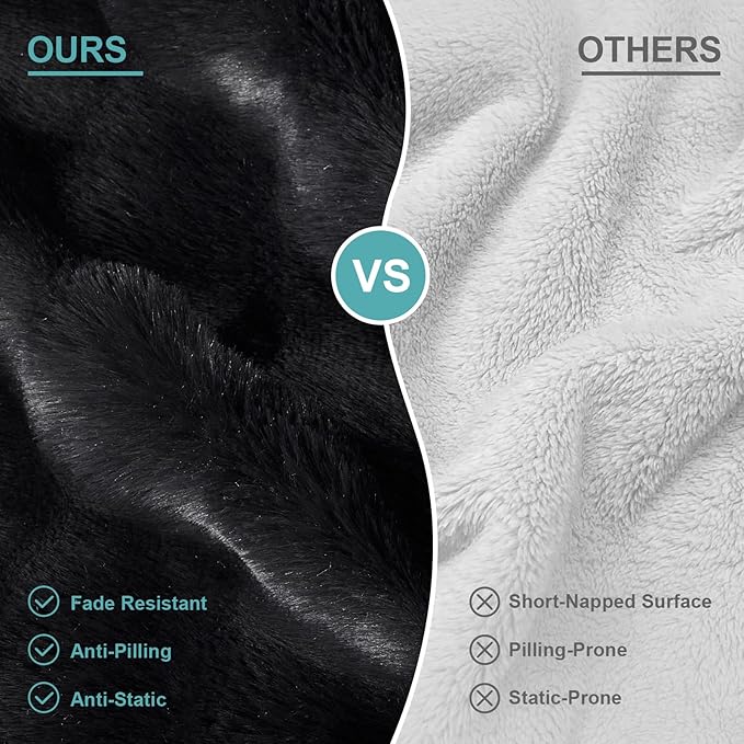 Orthopedic Dog Bed for Medium Small Size Dog, Faux Fur Pet Sofa, Foam Bolster Couch with Waterproof Lining Cover, Anti-Slip, Soft, Warm, Washable, C-Shaped, M 30x20x6.5 inch, Black